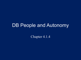 DB people and Autonomy - Deaf