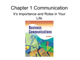 Chapter 1 Communication