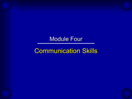 Module 4 Communication Skills