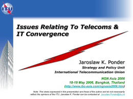 Issues Relating To Telecoms & IT Convergence