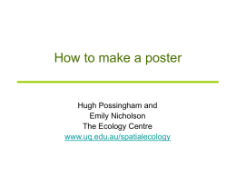 How to make a poster (powerpoint format).