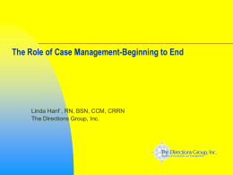 The Role of Nurse Case Management