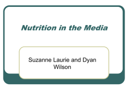 Nutrition in the Media