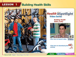 Learning Health Skills - Sarah E. Goode STEM Academy