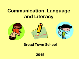 Literacy powerpoint 2015 - Broad Town Church of England