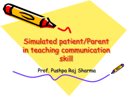 Simulating Patient - Pushpa Raj Sharma