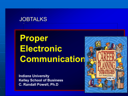 Proper Electronic Communication - Indiana University Bloomington
