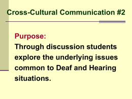 Deaf Culture Part 2 Discussion