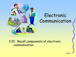 Electronic Communications - South Columbus High School