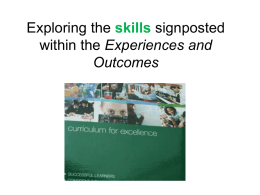 Experiences and Outcomes