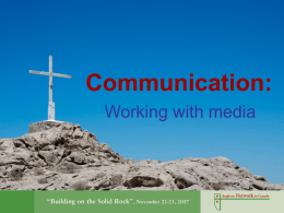 Communication and Media - Anglican Network in Canada