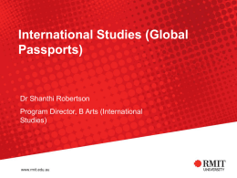 International Studies (Global Passports)