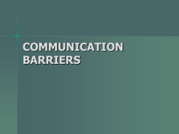 communication barriers