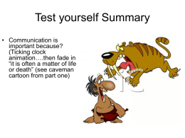 Test yourself Summary