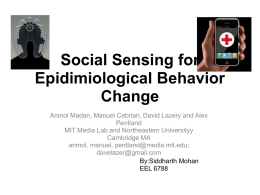 SocialSensing-EpidimiologicalBehavior