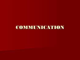 COMMUNICATION presentation new