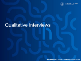Are qualitative interviews appropriate for your research project