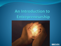 1b Intro to Entrepreneurship