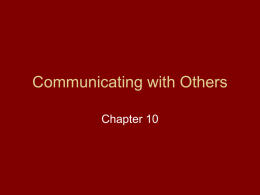 Communicating with Others
