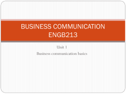 Business communication basics