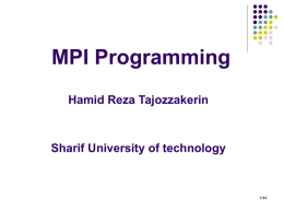 Parallel Programing with MPI