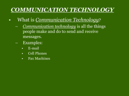 Communication Technology - Cherokee County Schools