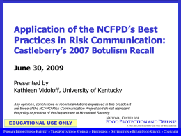 Castleberry`s 2007 Botulism Recall