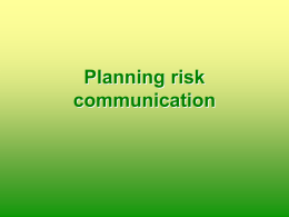 Planificación de la comunicación de riesgos