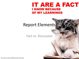 Report Elements
