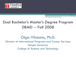 Dual Bachelor`s Master`s Degree Program