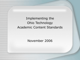 Technology Academic Content Standards