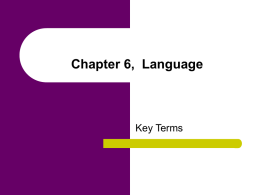 Chapter 6, Language