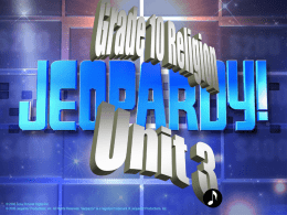 10 U3 Review Jeopardy