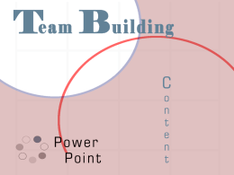 Team Building - teamlearning