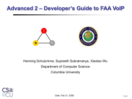 FAA Presentation - Columbia University