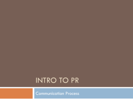 Communication process