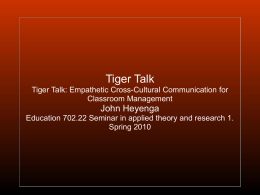 Tiger_Talkvfinal pwr pnt