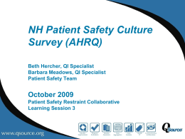 NH Patient Safety Culture (AHRQ) Presentation