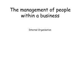 The management of people within a business