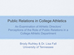 Public Relations in College Athletics