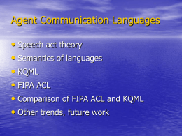 Agent Communication Languages