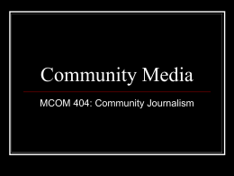 Community Media - Sehrish Mushtaq