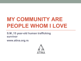 Who is NGO Atina`s community?