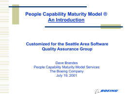 PCMM_BriefIntro - Seattle Area Software Quality Assurance Group