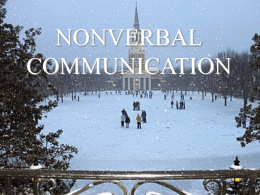 NONVERBAL COMMUNICATION
