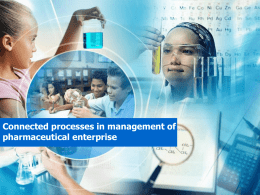 Connected processes in management of pharmaceutical enterprise