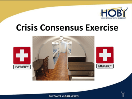 Crisis Consensus Exercise