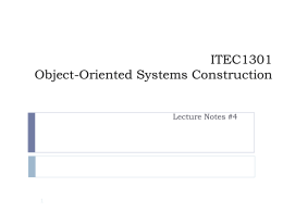 ITEC1301 Object-Oriented Systems Construction