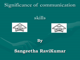 Significance of communication skills [sangeeta]