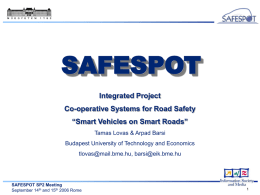 SAFESPOT Integrated Project Presentation Template